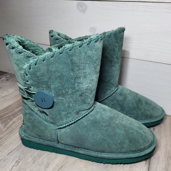 Lamo Essential Green Suede Fleece Lined Boots. - Picture 1 of 7